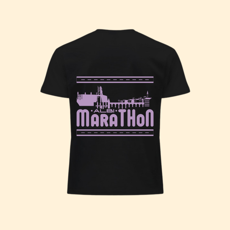 T-shirt noir Marathon d'Albi