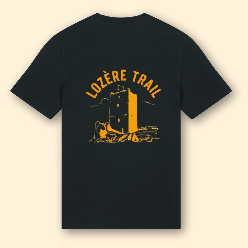 T-shirt coton noir Lozère Trail