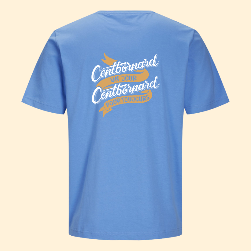 T-shirt coton unisexe Centbornard - Bleu 100km de Millau