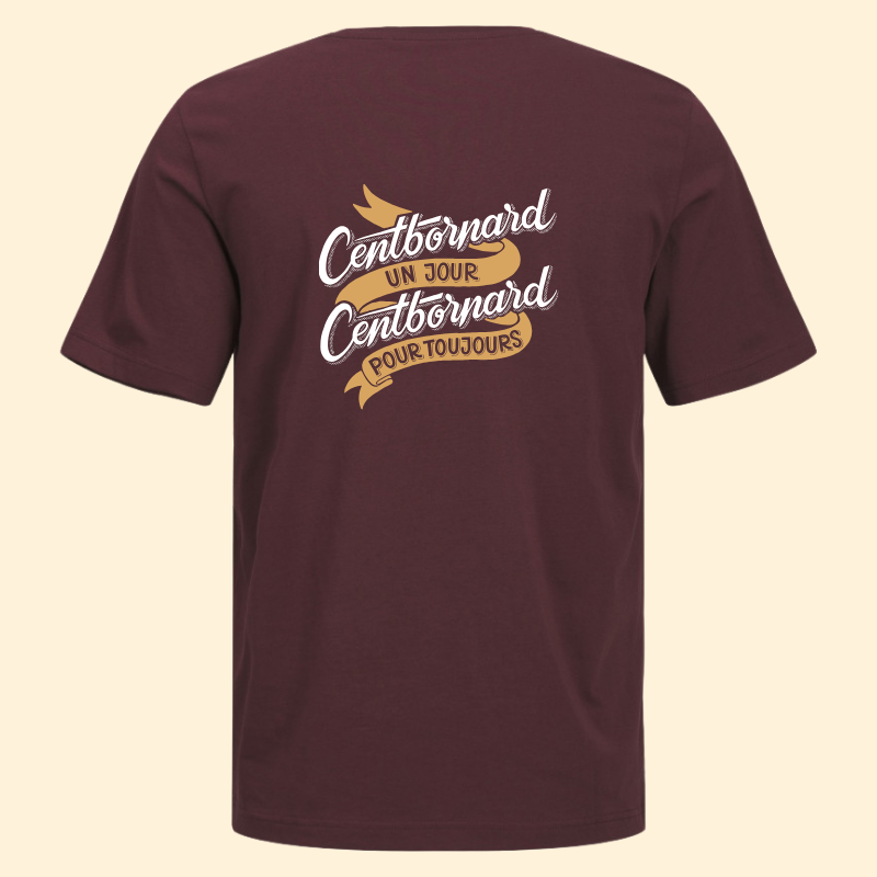 T-shirt coton unisexe Centbornard - Marron 100km de Millau