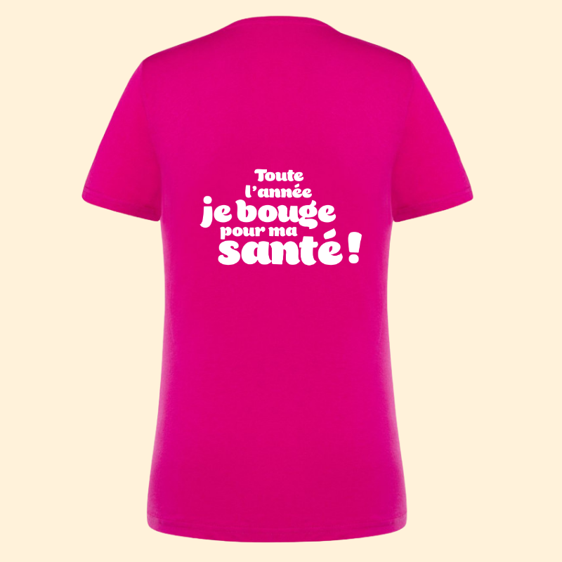 T-shirt Femme Rose Courir pour elles