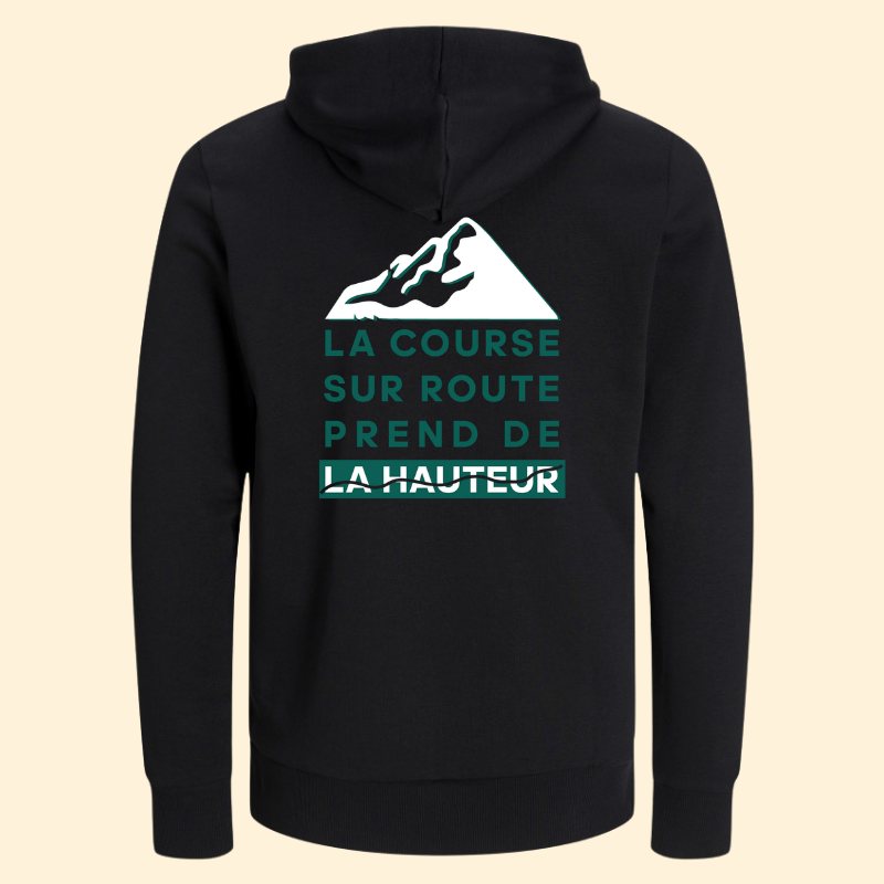 Sweat à capuche noir Marathon du Vercors