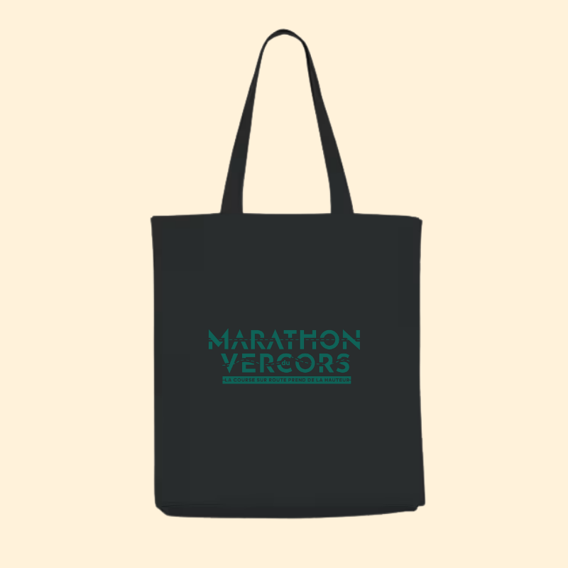 Tote bag noir Marathon du Vercors
