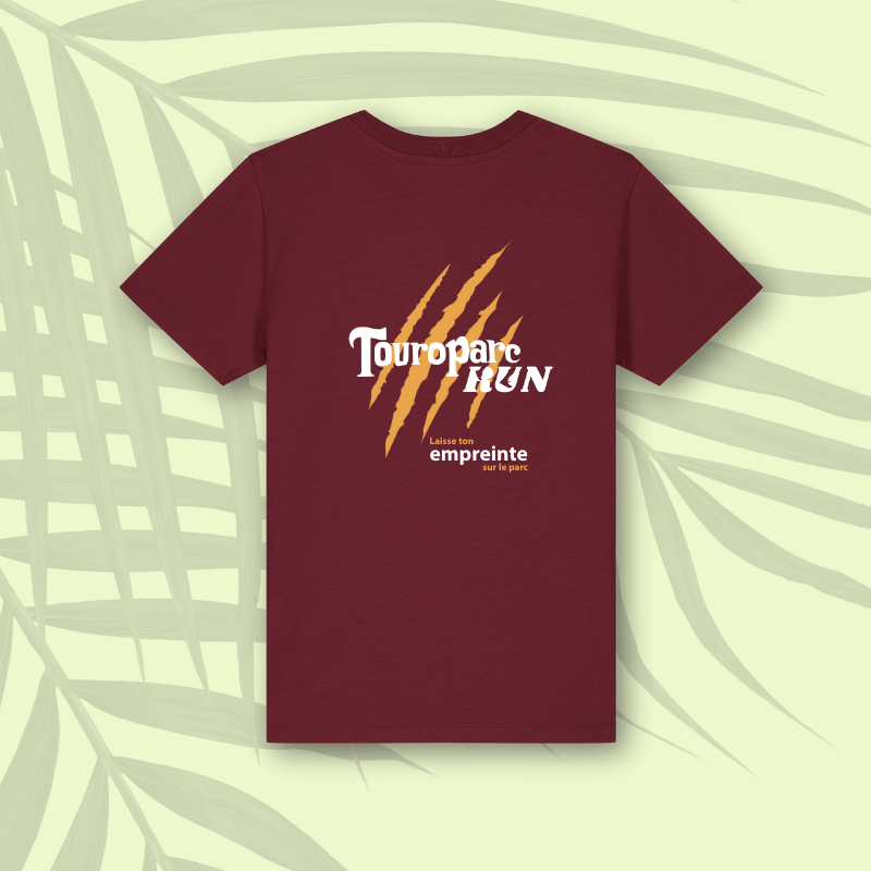 T-shirt coton enfant rouge Touroparc Run Touroparc run