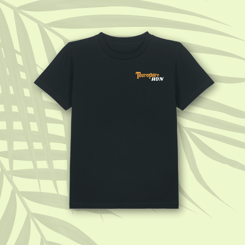 T-shirt coton enfant noir Touroparc Run Touroparc run