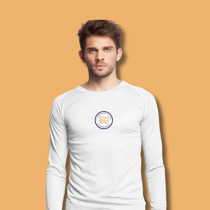 T-shirt technique blanc manches longue - 50° édition 100km de Millau