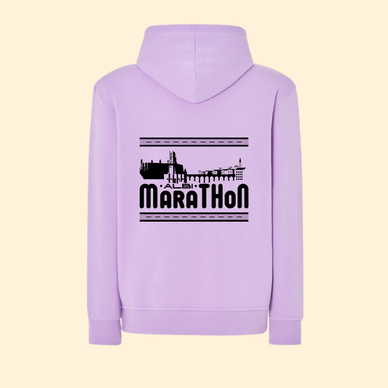 Sweat à capuche violet Marathon d'Albi