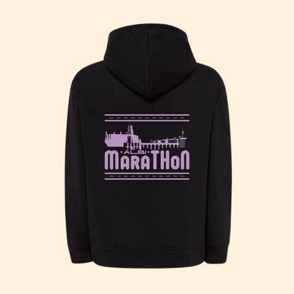 Sweat à capuche noir Marathon d'Albi