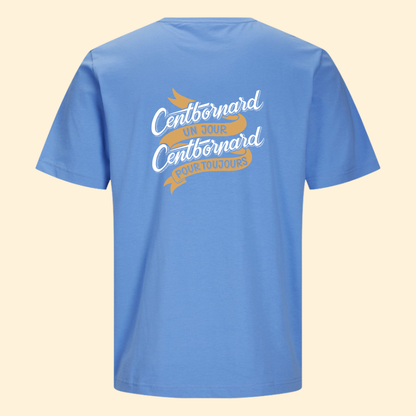 T-shirt coton unisexe Centbornard - Bleu 100km de Millau