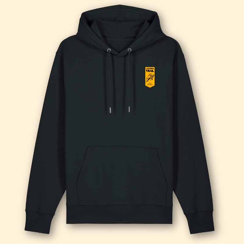 Sweat à capuche noir Lozère Trail