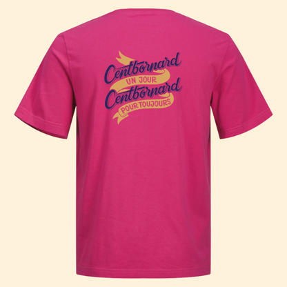 T-shirt coton unisexe Centbornard - Rose 100km de Millau
