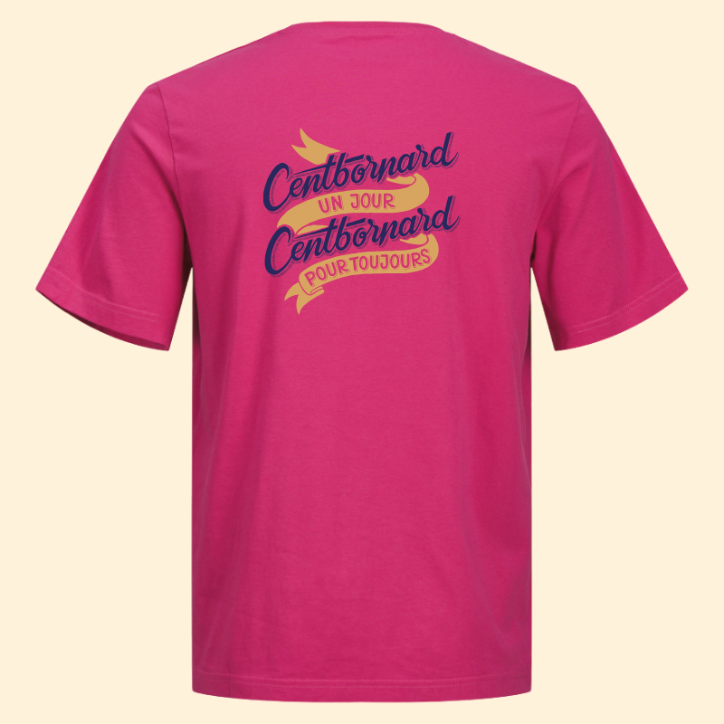 T-shirt coton unisexe Centbornard - Rose 100km de Millau