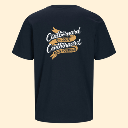 T-shirt coton unisexe Centbornard - Bleu marine 100km de Millau
