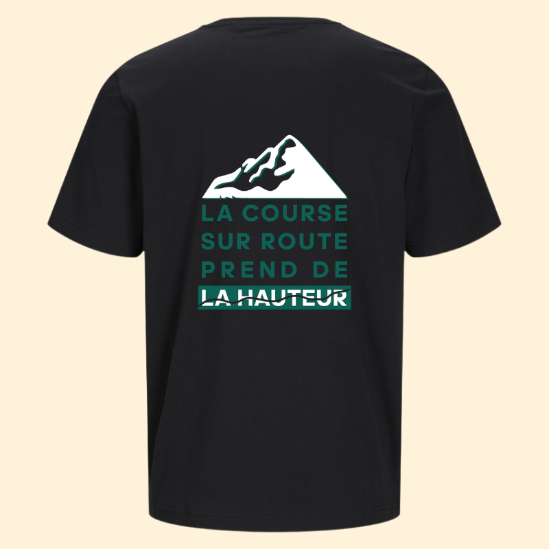 T-shirt coton noir Marathon du Vercors