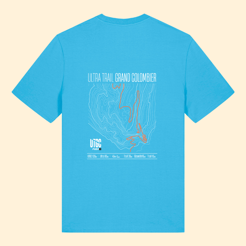 T-shirt bleu Ultra Trail du Grand Colombier