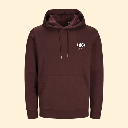 Sweat capuche unisexe Centbornard - Marron 100km de Millau