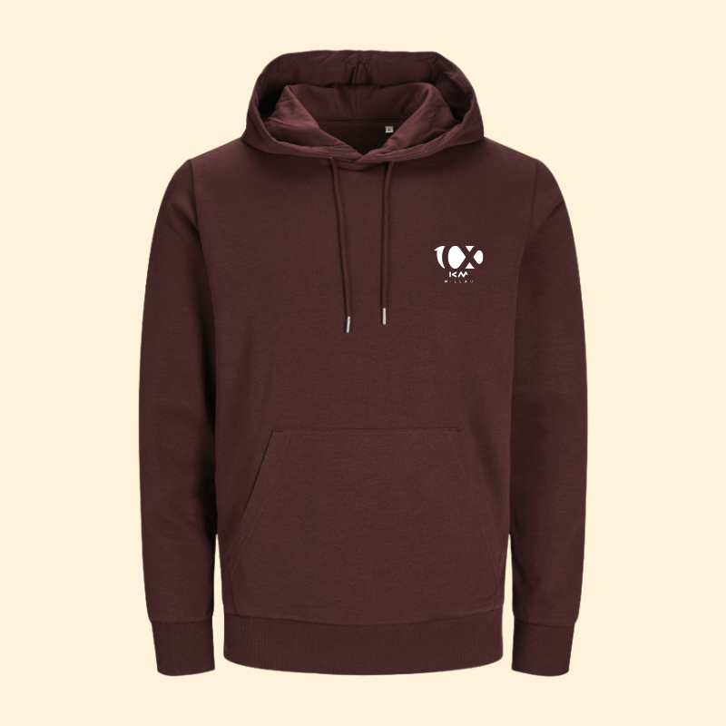 Sweat capuche unisexe Centbornard - Marron 100km de Millau