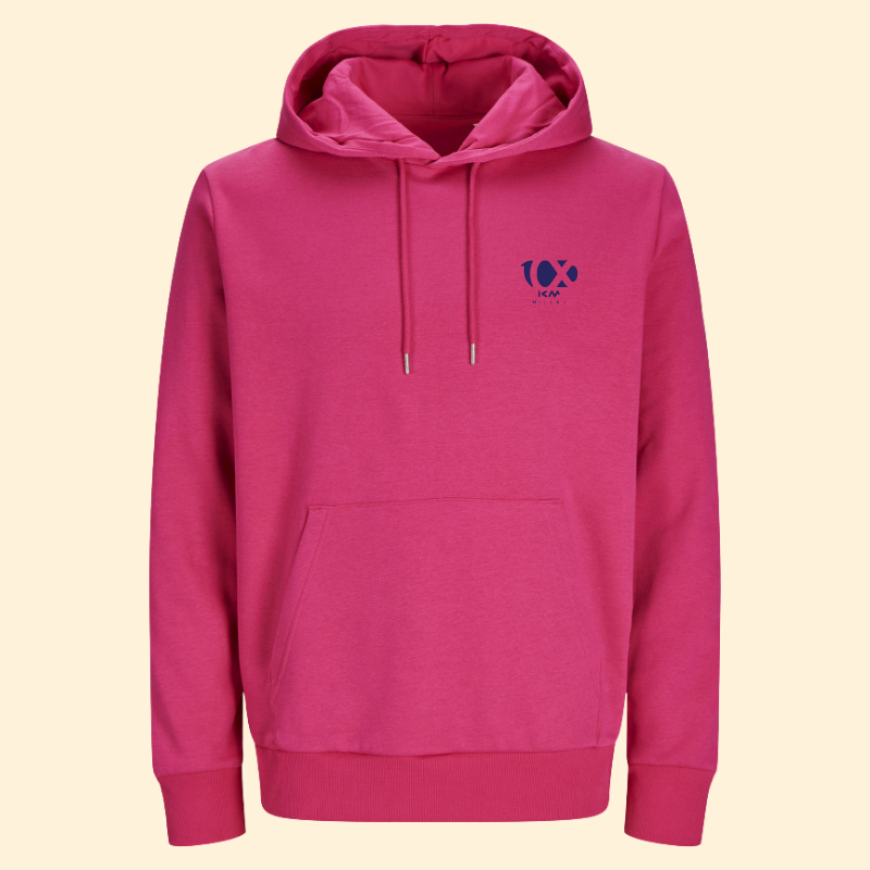 Sweat capuche unisexe Centbornard - Rose 100km de Millau