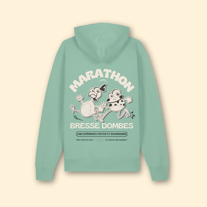 Sweat à capuche vert