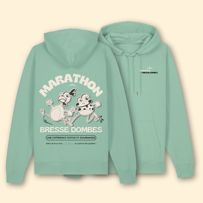 Sweat à capuche vert