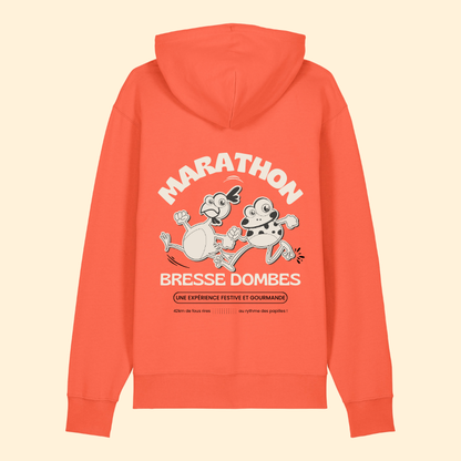 Sweat à capuche orange