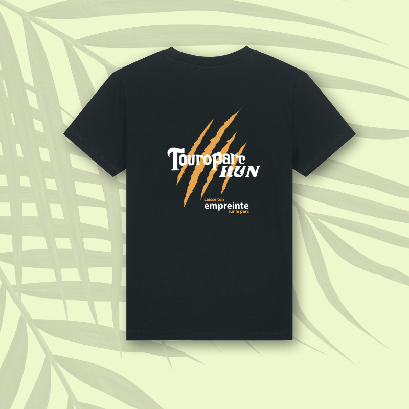 T-shirt coton enfant noir Touroparc Run Touroparc run