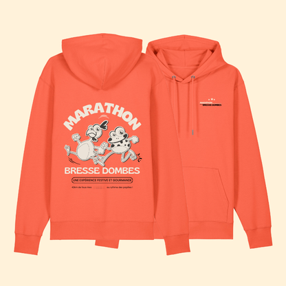Sweat à capuche orange