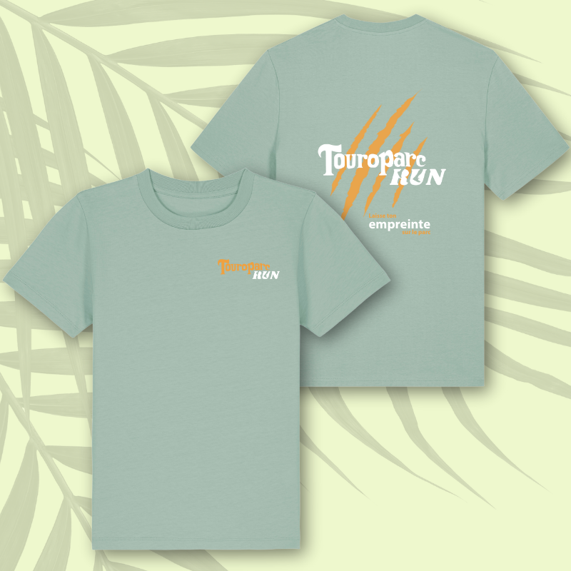 T-shirt coton enfant vert Touroparc Run Touroparc run
