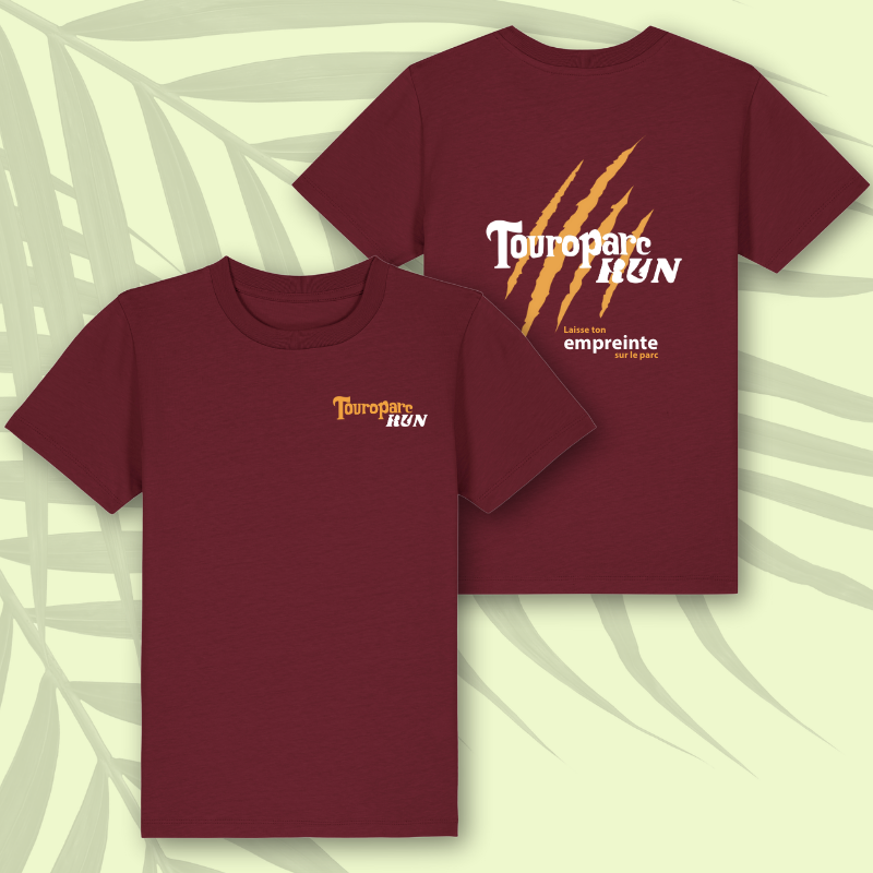 T-shirt coton enfant rouge Touroparc Run Touroparc run
